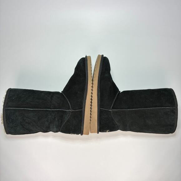 UGG Koolaburra Victoria Bow Tall Boots Black Suede Winter Pull On Women’s Size 7 - Picture 5 of 9